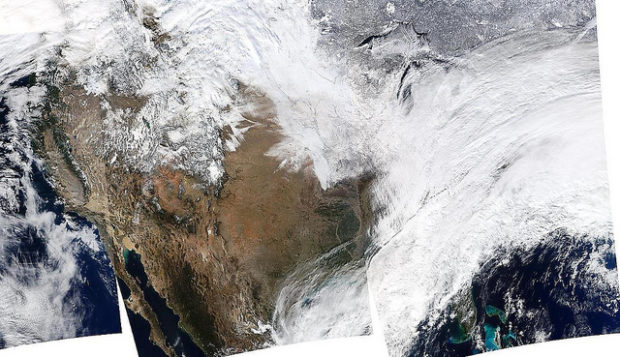 satellite image snow