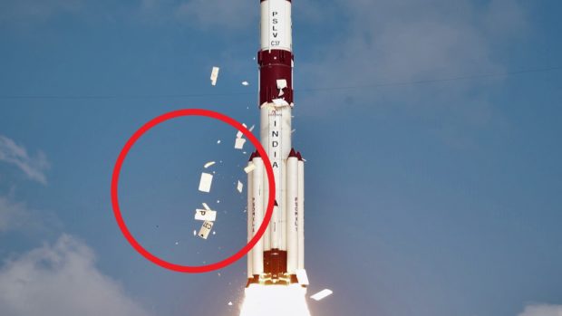 isro launch debris